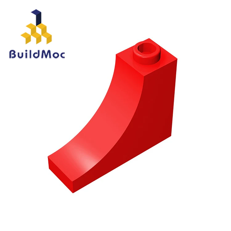 BuildMOC 18653 1x3x2 изогнутые кирпичные строительные блоки части DIY образовательные