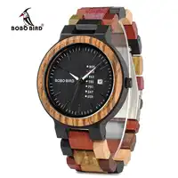 BOBO BIRD Watches Men Bamboo Wooden Watch Male relogio masculino Show date Wristwatch Quartz Gift in Wood Box erkek kol saati