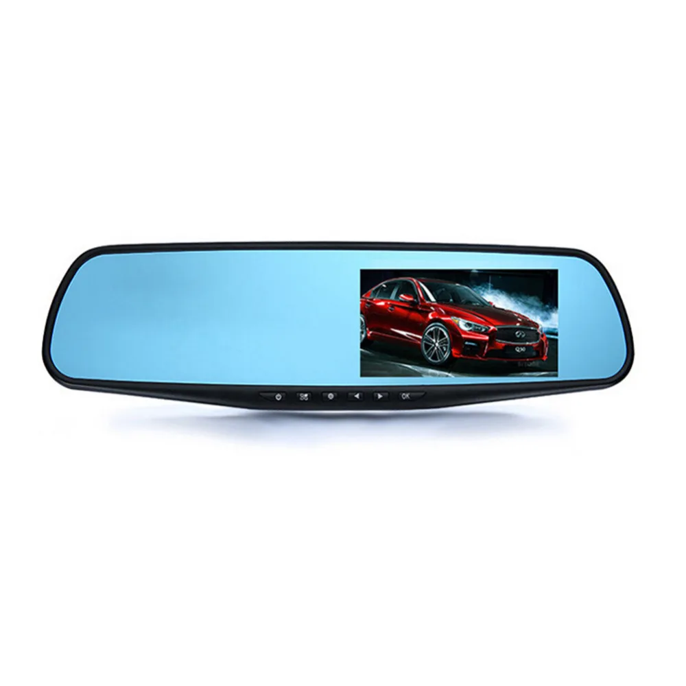 4 3 "Full HD 1080P Автомобильное Зеркало DVR Двойной Объектив Передняя и задняя камера