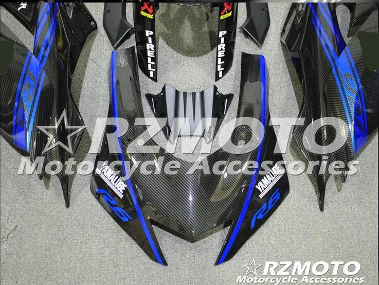 Углеродное волокно лакированные мотоциклетные Обтекатели части для YAMAHA YZF R6 переводная печать воды № 0071