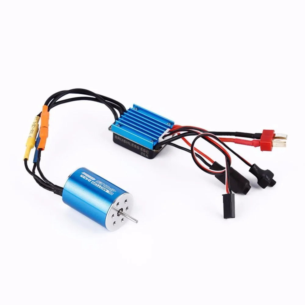 2435 4800KV 4P Sensorless Brushless Motor+25A Brushless ESC for 1/16 RC Car-in Parts & Accessories from Toys & Hobbies on Aliexpress.com | Alibaba Group