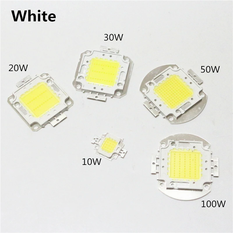 10 Вт 20 30 50 100 SMD светодиодный светильник чип высокой мощности интегрированный COB