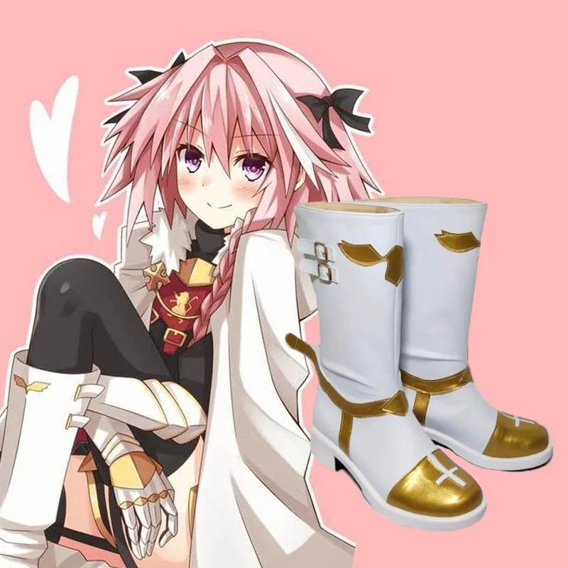 Популярная обувь для косплея «Fate Apocrypha Astolfo»; обувь для Хэллоуина на Рождество; обувь для карнавального костюма; Индивидуальный заказ