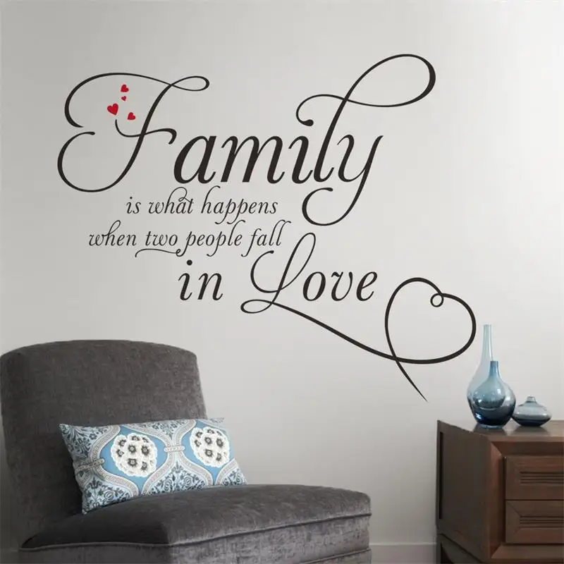 family in love home decor creative quote wall decals removable vinyl