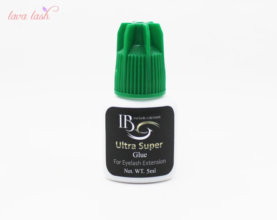

Free Shipping 5 bottles/lot IB Ultra super Glue Individual fast drying eyelash extensions glue green cap 5ml/bottle