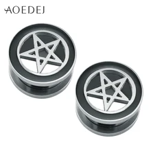 8-16 мм Звездные Тоннели беруши Калибр телесный тоннель из нержавеющей стали тоннели для ушей ювелирные изделия расширители Для Пирсинга Ушей штекер 10 мм ореиль