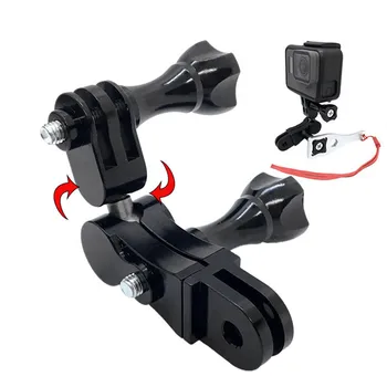 

CNC Aluminum Universal Dual Joint Mount Adapter Bracket Holder For GoPro Hero 8/7/6/5/4 Session SJCAM YI 4k Camera Accessories