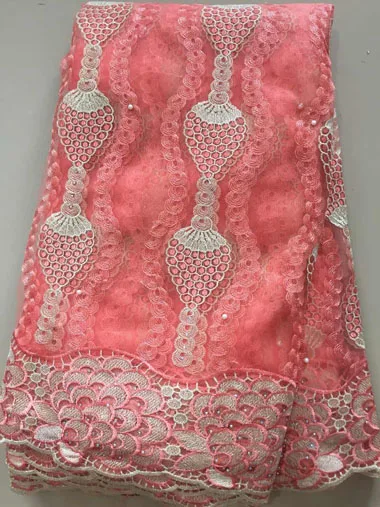 

2019 Latest French Nigerian Laces Fabrics High Quality Tulle African Laces Fabric Wedding African French Tulle Lace CLL3242