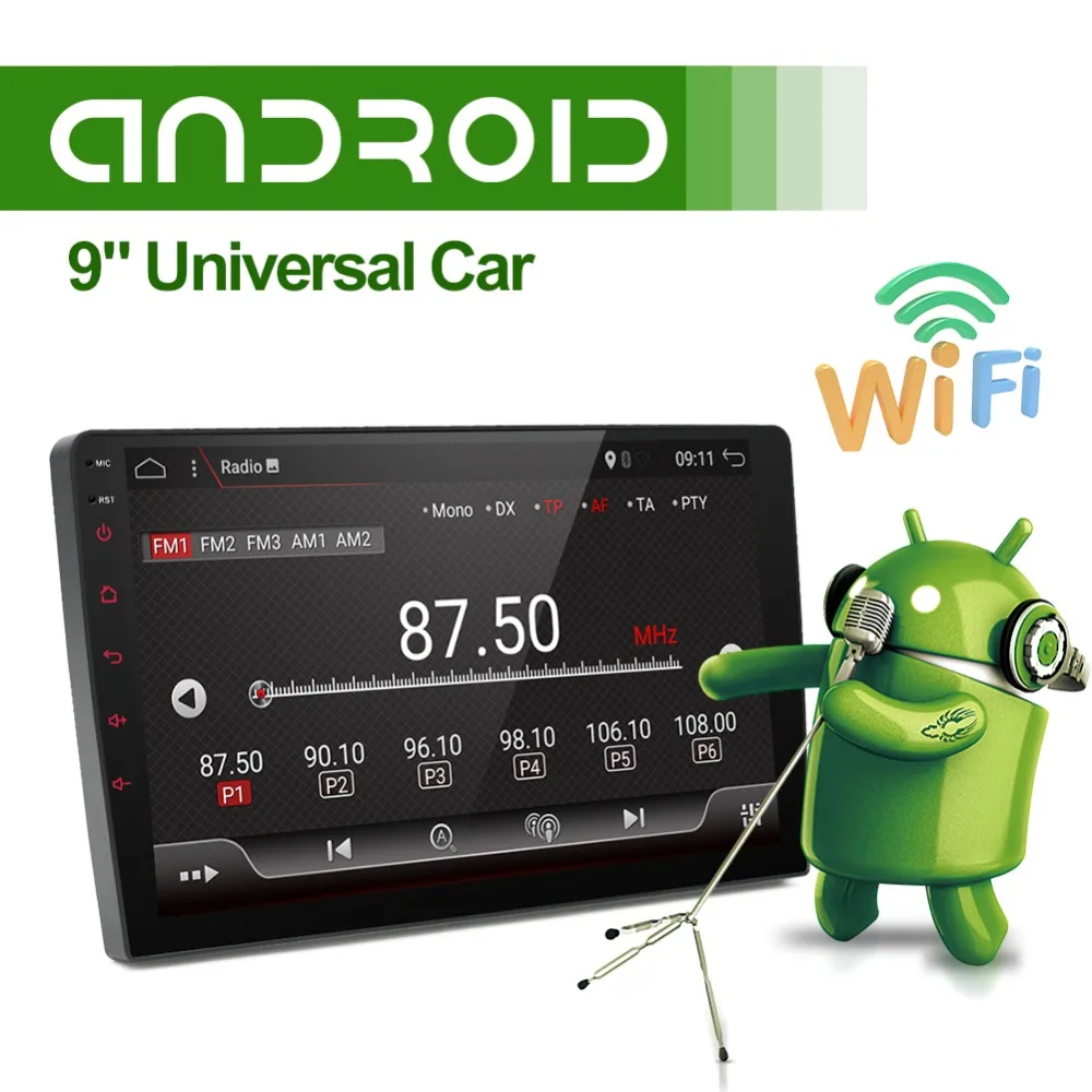 

9'' HD Android 7.1 Car Radio Multimedia player Car Stereo Bluetooth WIFI GPS navigation Radio Audio Video Player