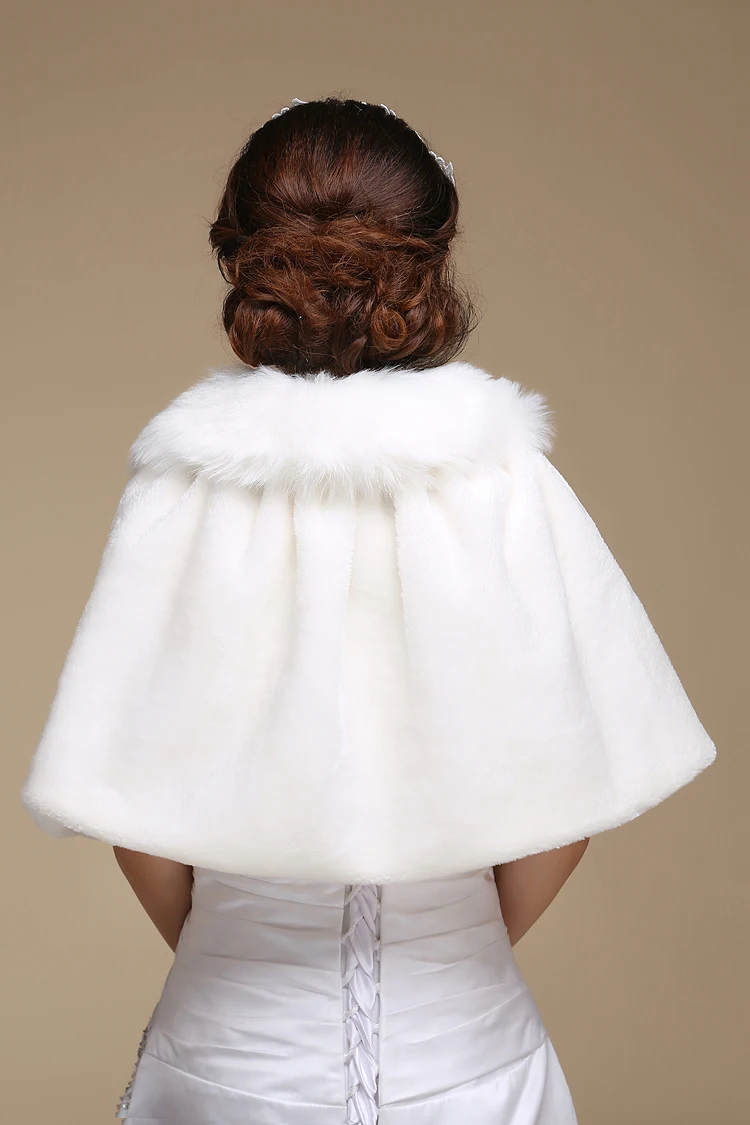 Outerwear Urged Wrap Bride Formal Dress Winter Cape Bride Fur Shawl Wedding Jackets Wrap OJ00166