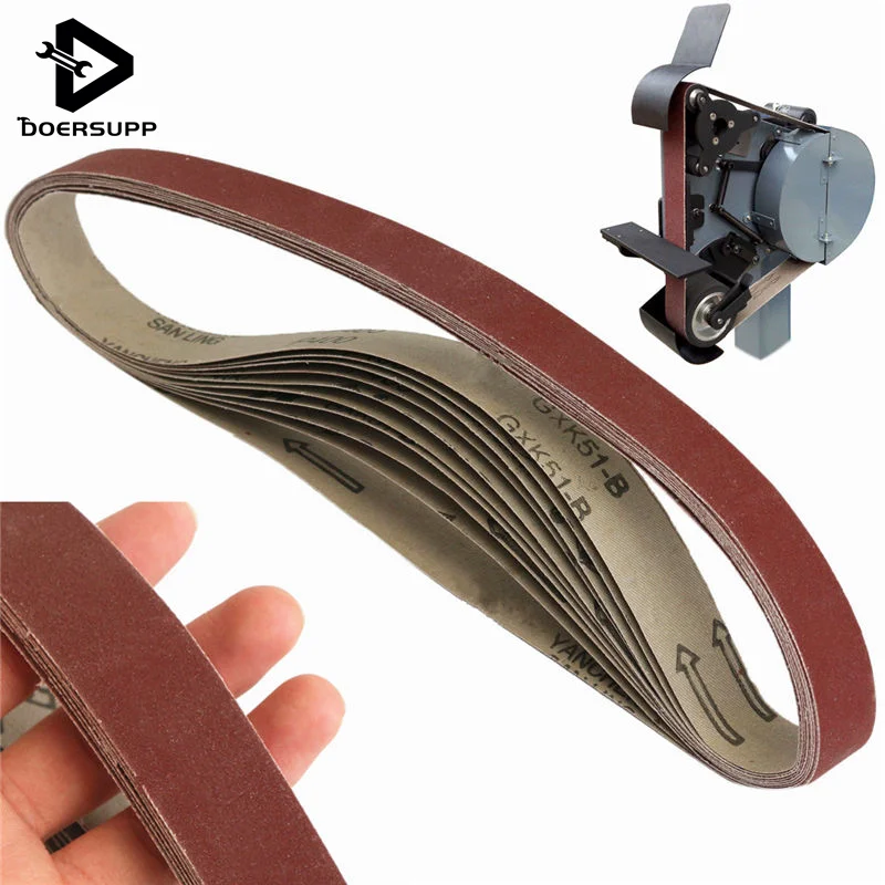 Newest 10Pcs Heavy Duty 400 760X25mm 400 Grit Power Sanding Belt
