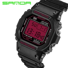 Sanda цифровые спортивные мужские часы S Shock военный светодиодный Дайвинг 30 М Модные уличные черные наручные часы для бега Relogio Masculino