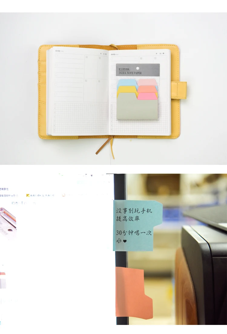 6 разноцветные блокноты Примечание Милый стикер для заметок карты стикеры календарик блокнот для школы и офиса канцелярские