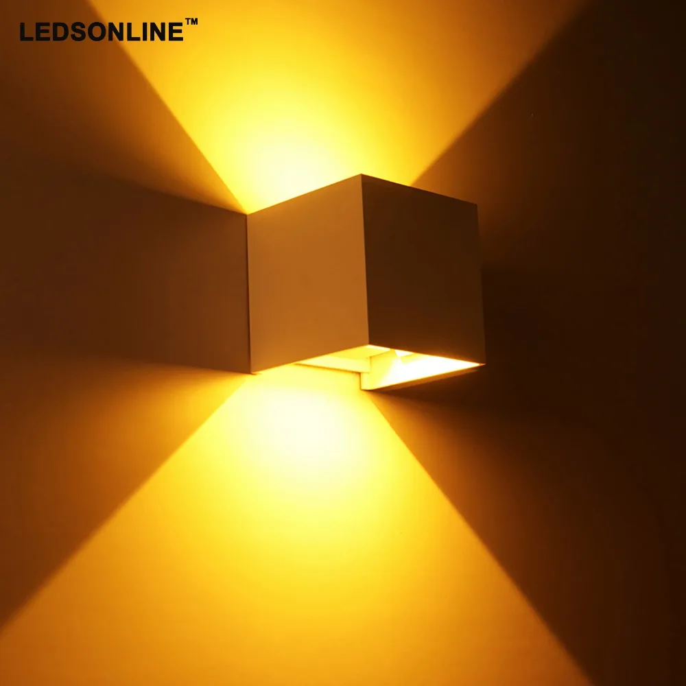 

New 120degree Waterproof Cube COB LED Light Wall Lamp Modern Home Lighting Decoration outdoor wall lamp Aluminum 6W AC85-265V