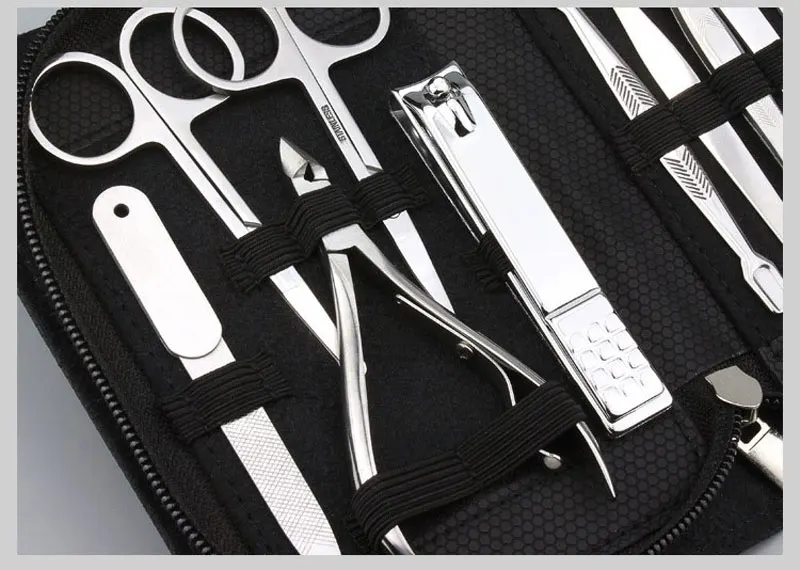 Профессиональный 15 в 1 маникюрный набор для ногтей комплект для стрижки педикюр ножницы для ногтей пинцет Ножи уха Палочки Уход за ногтями наборы инструментов и Наборы