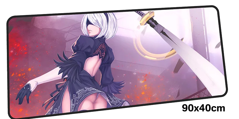 Nier automata коврик для мыши computador gamer mause коврик 900x400X2 мм Большой крутой Коврик Для Мыши Эргономичный гаджет офисный стол коврики - Цвет: Size 900x400X2MM