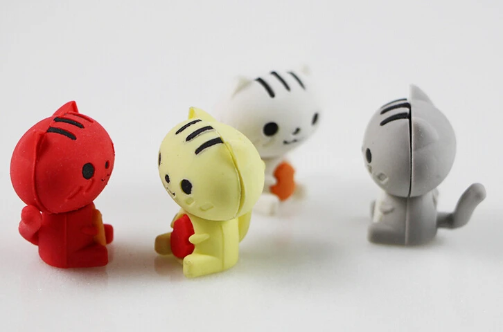 

New Arrival Cute Cat Eraser School Eraser Animal Eraser MOQ 35 pieces per lot