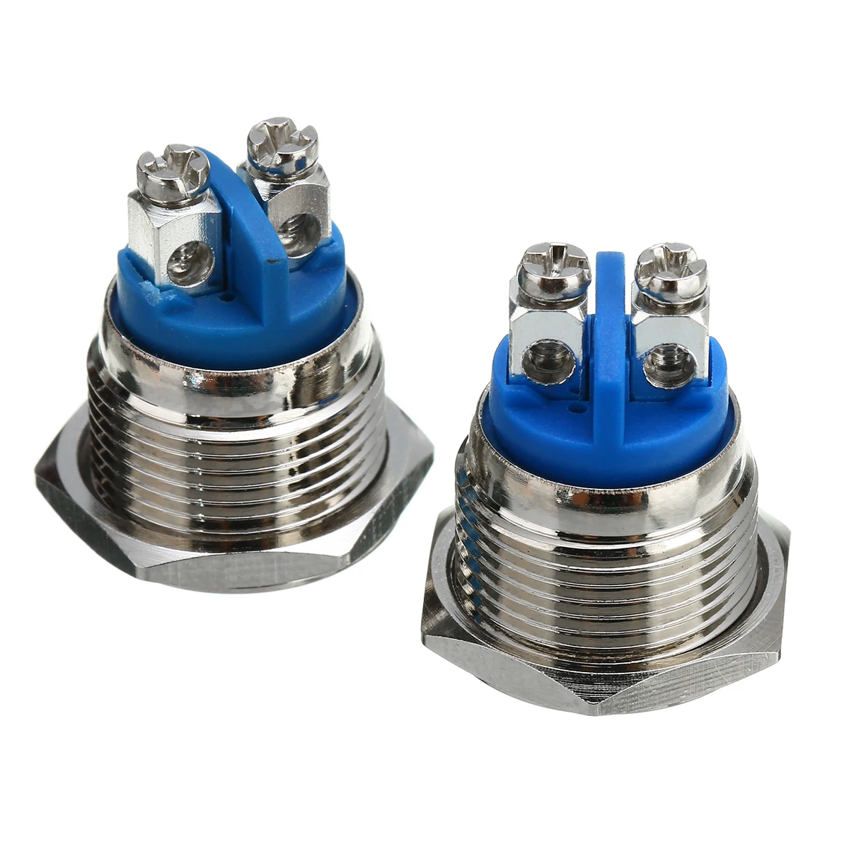 5pcs New 16mm 3A/250V Metal Waterproof Push Button Switch Car Motorcycle Momentary Horn Button Switch Auto Reset