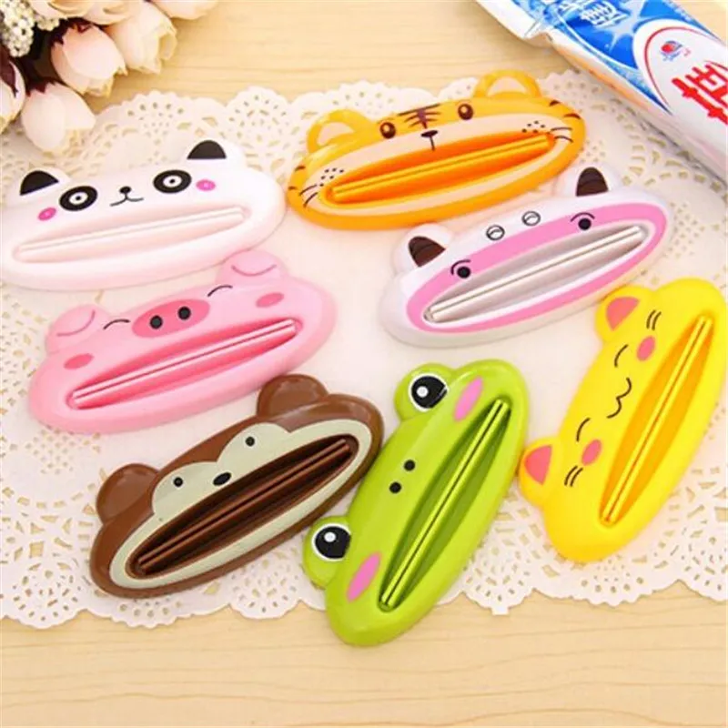 FEIGO 1Pc Cute Animal Multifunction SqueezerToothpaste Squeezer Home Tube Rolling Holder Squeezer Easy Toothpaste Dispenser F102