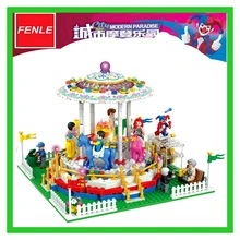 07034 705 шт городской современный рай карусель-Гол модель строительные блоки игрушки Кирпичи Детские игрушки Подарки