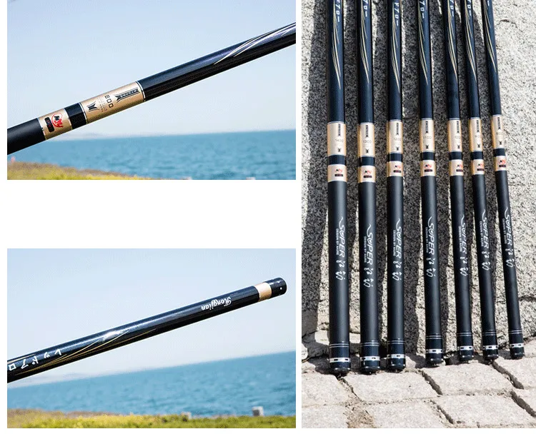 Vara de Pesca Vara de Taiwan Difícil e Super Pólo de Carbono de Pesca Nova Super Leve Alta Telescópica Pólo Longo Seções Portátil 24 Leve Alta Pólo De Carbono De Pesca