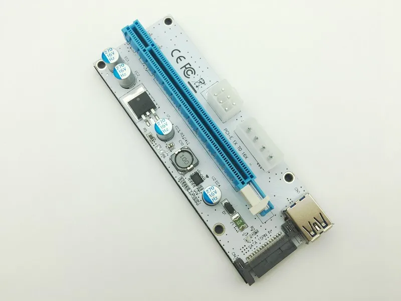 

Новый USB 3,0 PCI-E Riser Card PCI-E 1x к 16x Удлинительный кабель SATA 4Pin 6Pin источник питания для Antminer Bitcoin Miner Mining