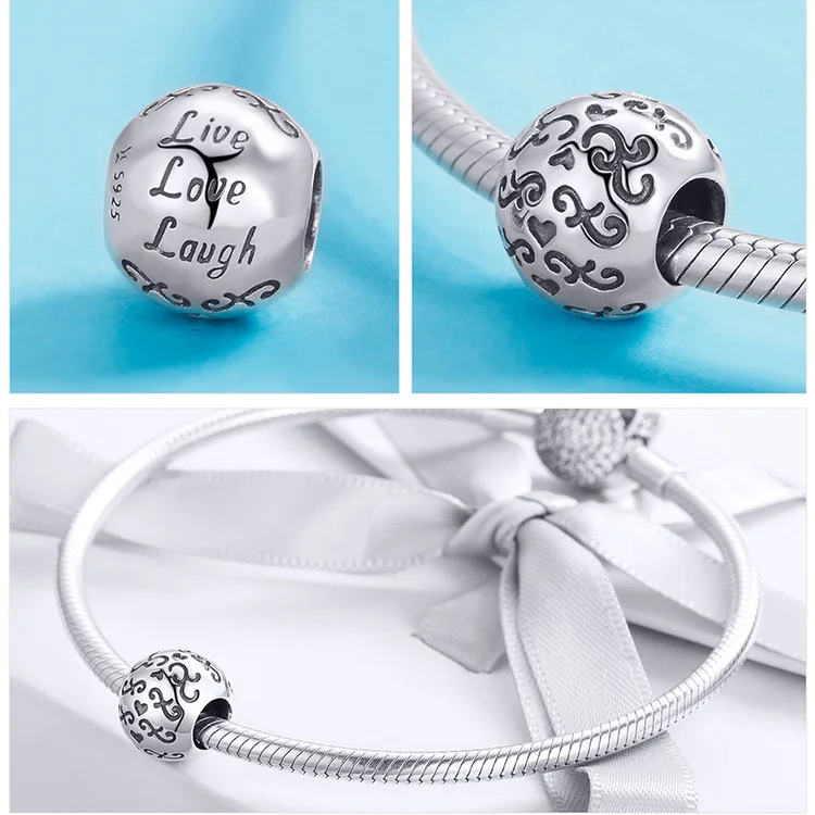 Серебряный S925 fit Pandora браслет Маргаритка Снежинка Единорог Жук бусины кролик 925 DIY Циркон Скелет перо мир руки талисманы