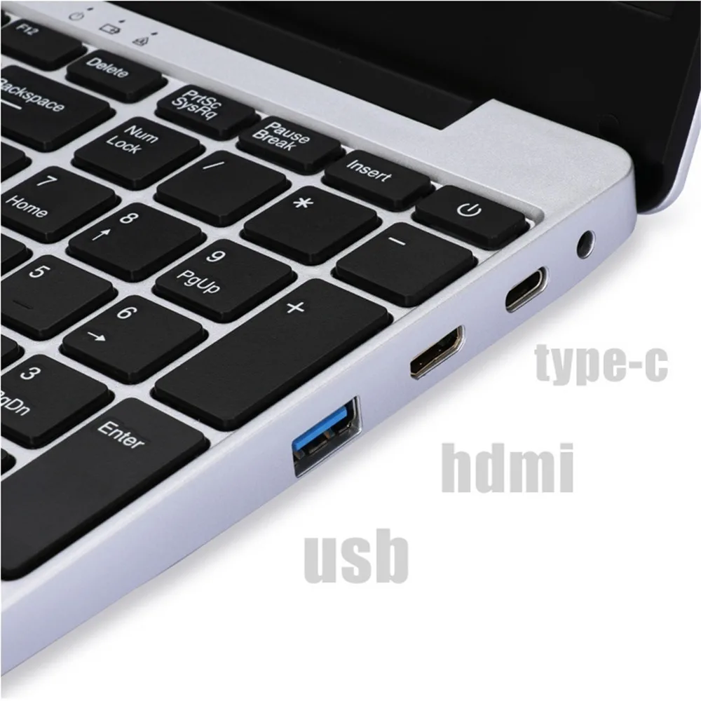 Feed Me 15.6 Inch Laptop J3455 Quad Core 6GB RAM 1080P IPS Windows 10 System Full Keyboard Bluetooth 4.0 Notebook with RJ45