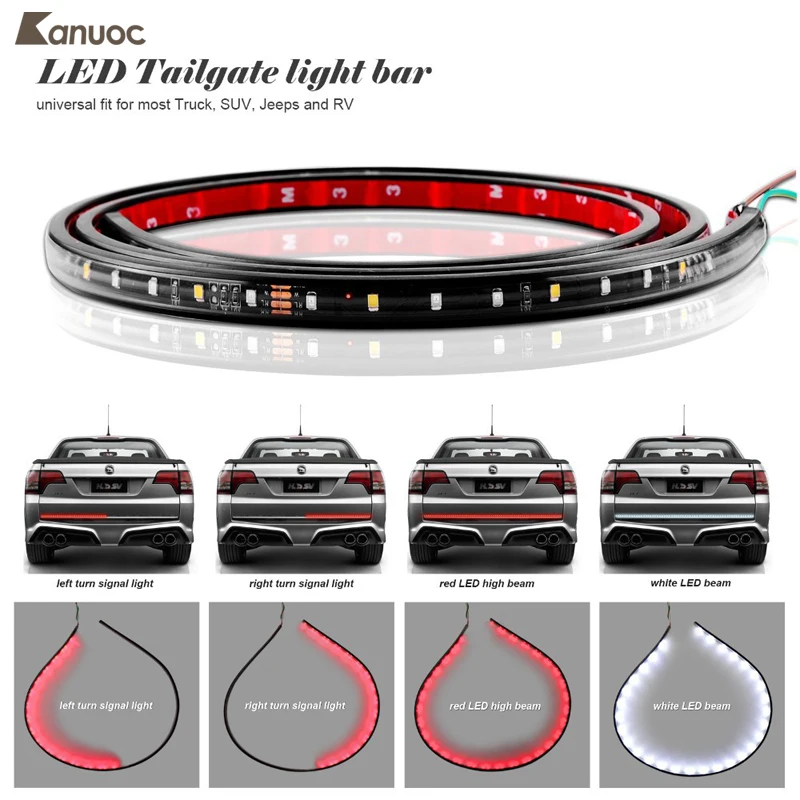 Universal LED Strips Light Parking Brake Turn Signal Lights for Trucks