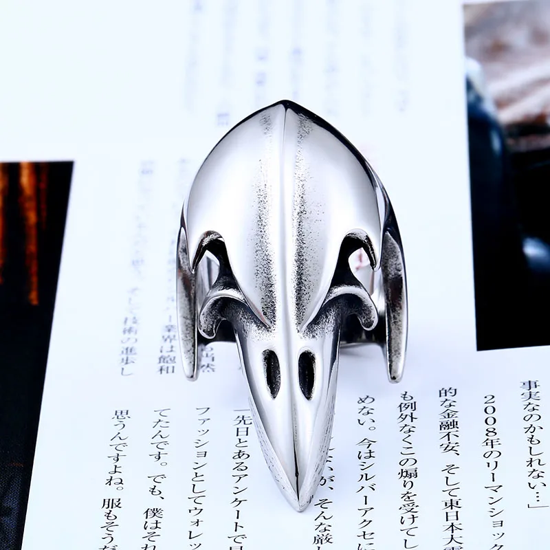 BEIER кольцо викинга череп ворона для мужчин нержавеющая сталь мужские ювелирные изделия BR8-287