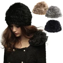 Женская обувь года Подлинная кролика Мех животных зимняя шапка природа кролик Мех животных Кепки шапочки Теплый капот Для женщин головные уборы головной убор для дам Обувь для девочек
