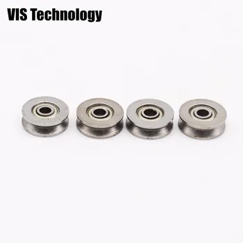 

10 pcs/lot V623ZZ V Groove Roller Wheel Ball Bearings 3*12*4 mm Embroidery Machine Pulley Bearing (Carbon steel)