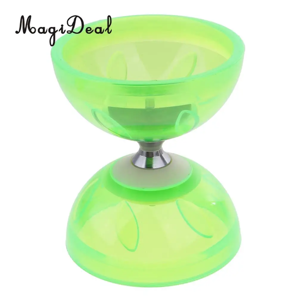 MagiDeal Triple Bearing Juggling Diabolo Toys with Sticks & String 13cm Diameter for Professionals Beginners Kids Adults 4Colors