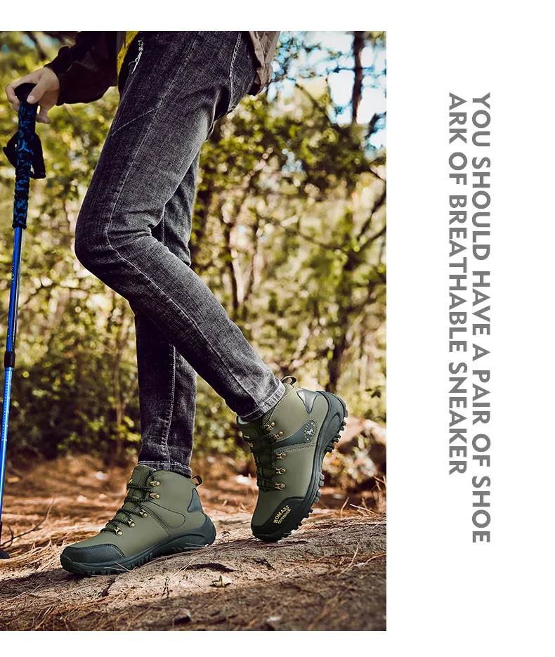 Мужская обувь для походов, мужские черные Трекинговые ботинки, голяшка средней высоты, дышащая Спортивная альпинистская походная Уличная обувь для походов, кроссовки size38-44