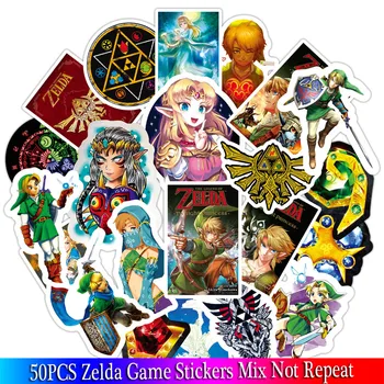 

50PCS New Zelda game Stickers Sets Anime Sticker Lot For Laptop Bicycle Phone Guitarl Cartoon Stickers Pack