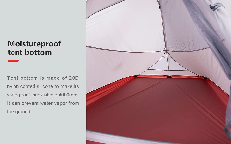 Naturehike облако до 2 обновленная версия палатка автономная стоящая палатки сверхлегкий открытый человек лагерь палатка NH15T002-T