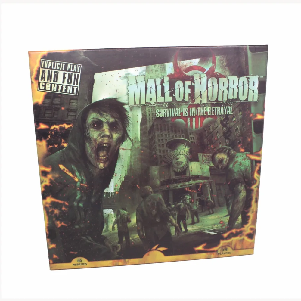 

Mall of Horror board game for 3-6 player Zombies Survival game