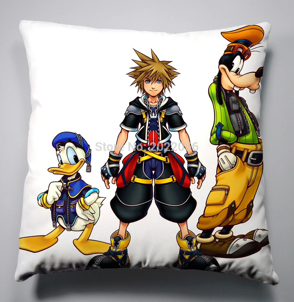 Anime Manga Kingdom Hearts Pillow 40x40cm Pillow Case Cover Seat