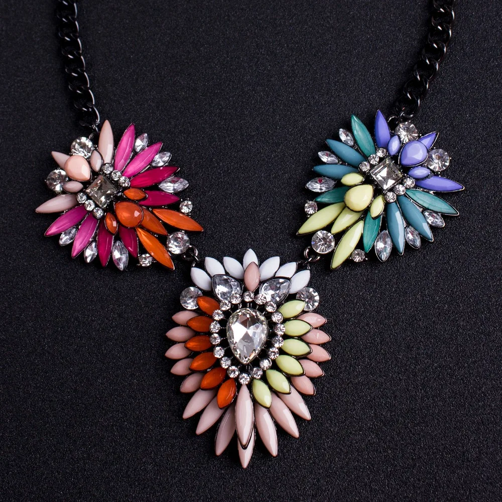 

Fashion Necklace Flower Trendy Metal necklace for women Jewelry n007