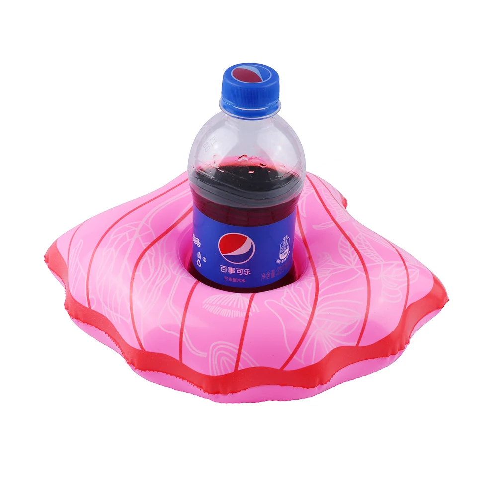 Бассейн поплавок держатель стакана для напитков надувные плавающие чашки держатель плавательный круг бассейн вечерние игрушки для воды украшения надувные игрушки для бассейна - Цвет: Pink shell