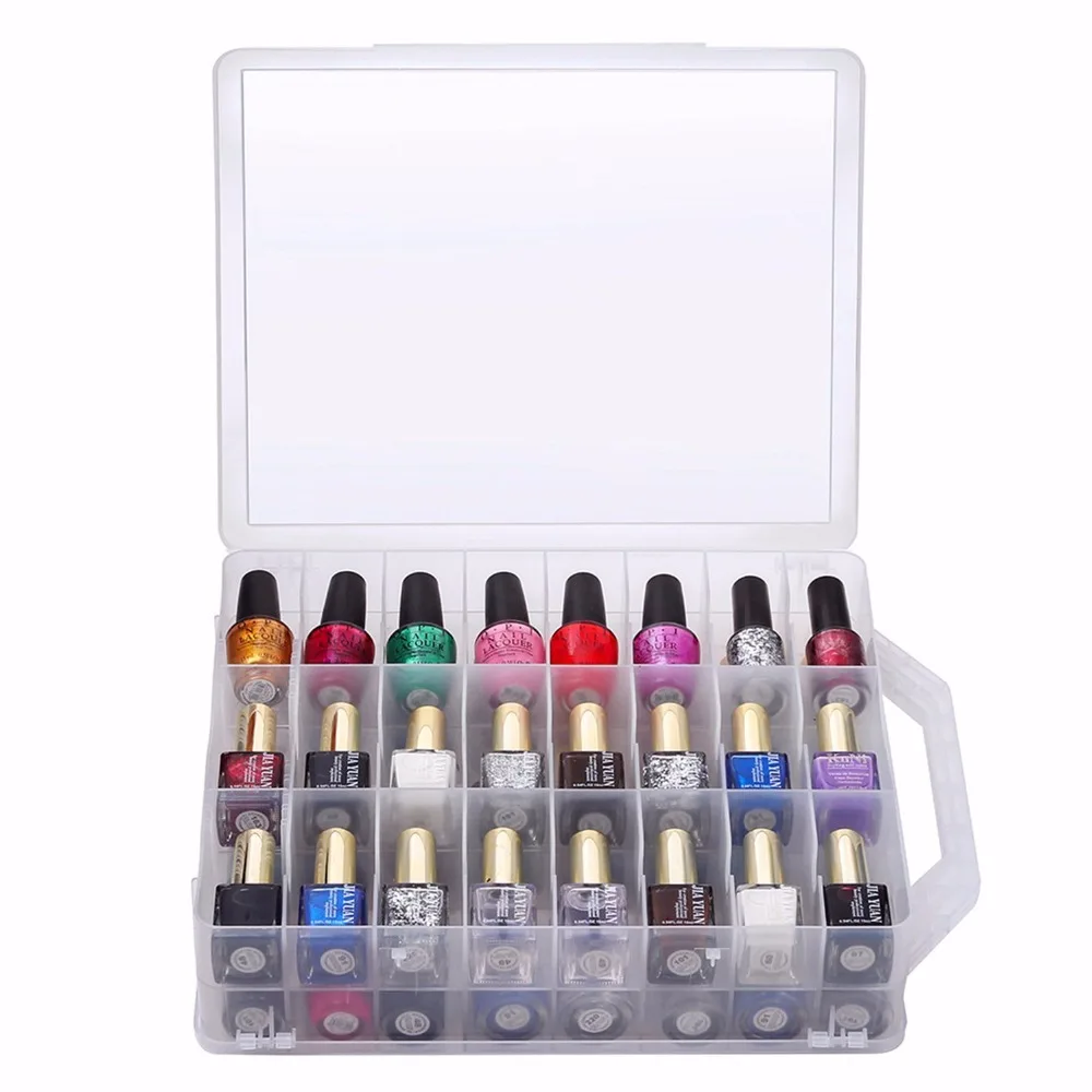 MAKARTT Universal Nail Polish Holder for 48 Bottles with Adjustable Compartments F0346