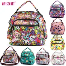 Fashion Women Vivisecret Cartoon Harajuku Printing Waterproof Nylon Small Handbag font b lunch b font shoulder