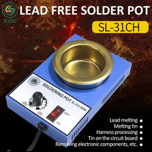 Ray Daly SL-31CH 80 мм плавления 200-450C электрическая портативная печь для припоя бессвинцовый припой горшок утолщение горшки емкость цифровой