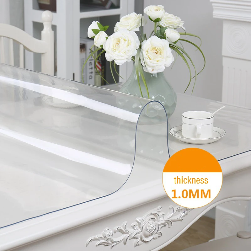  Soft glass PVC waterproof tablecloth transparent frosted coffee table table mat waterproof and oil-