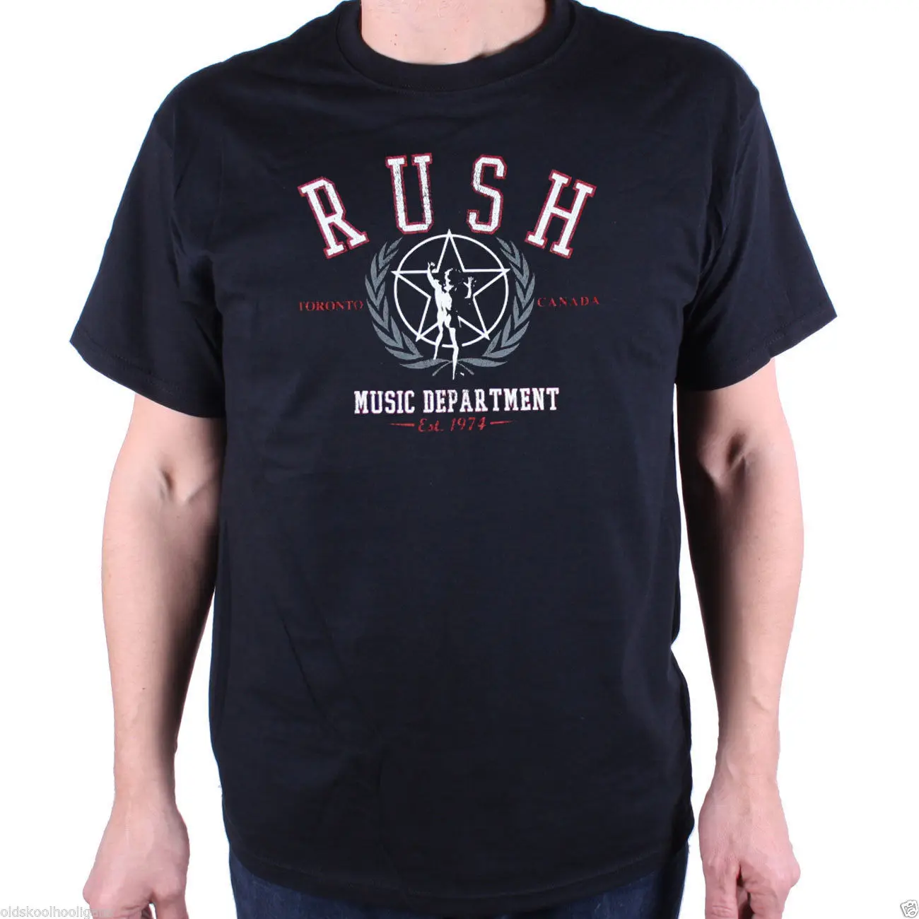 RUSH T SHIRT - 2112 MUSIC DEPARTMENT 100% OFFICIAL PROG ROCK TASTIC