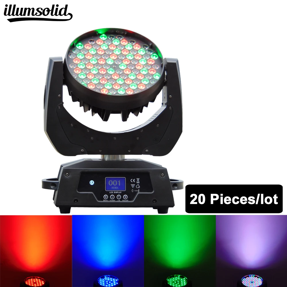 

20pcs/lot Moving Stage Light for Professional DJ Show or Dance Party with RGB Mixture Color LED Projector DMX Control