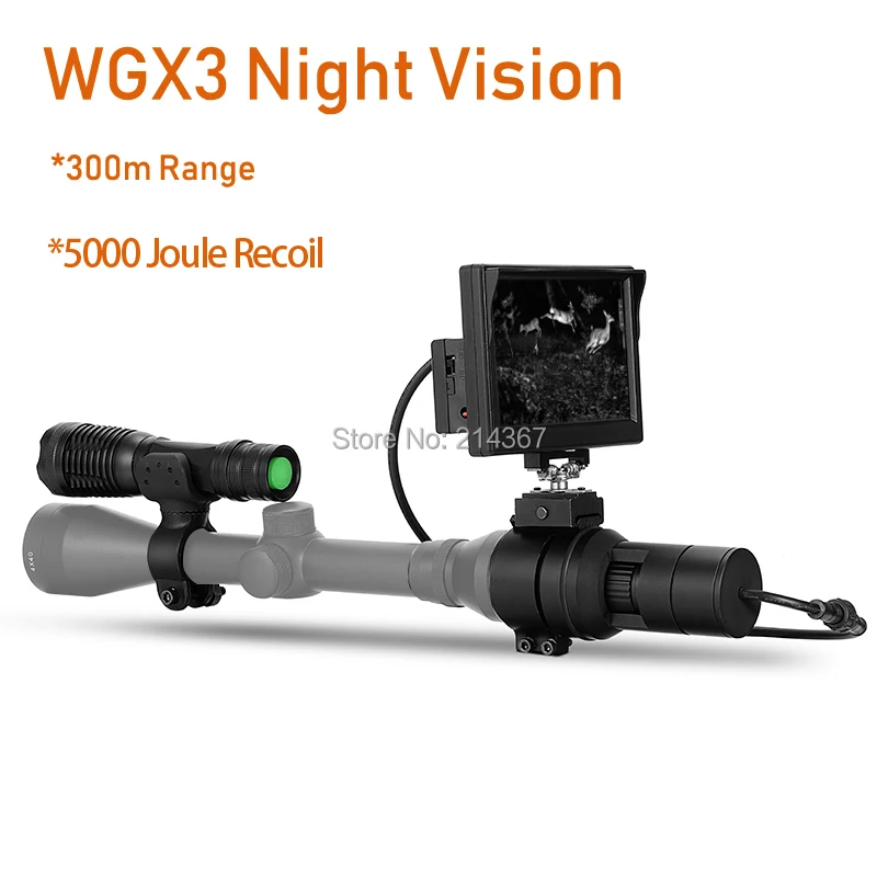 

WILDGAMEPLUS WGX3 Digital Night Vision Scope Cameras 5000 Joule Recoil Shooting Riflescope Cameras