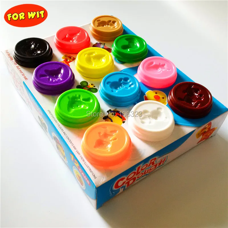 Creativ DIY 12 красочный двойной Playdough Refill чехол с изображением животного детский набор