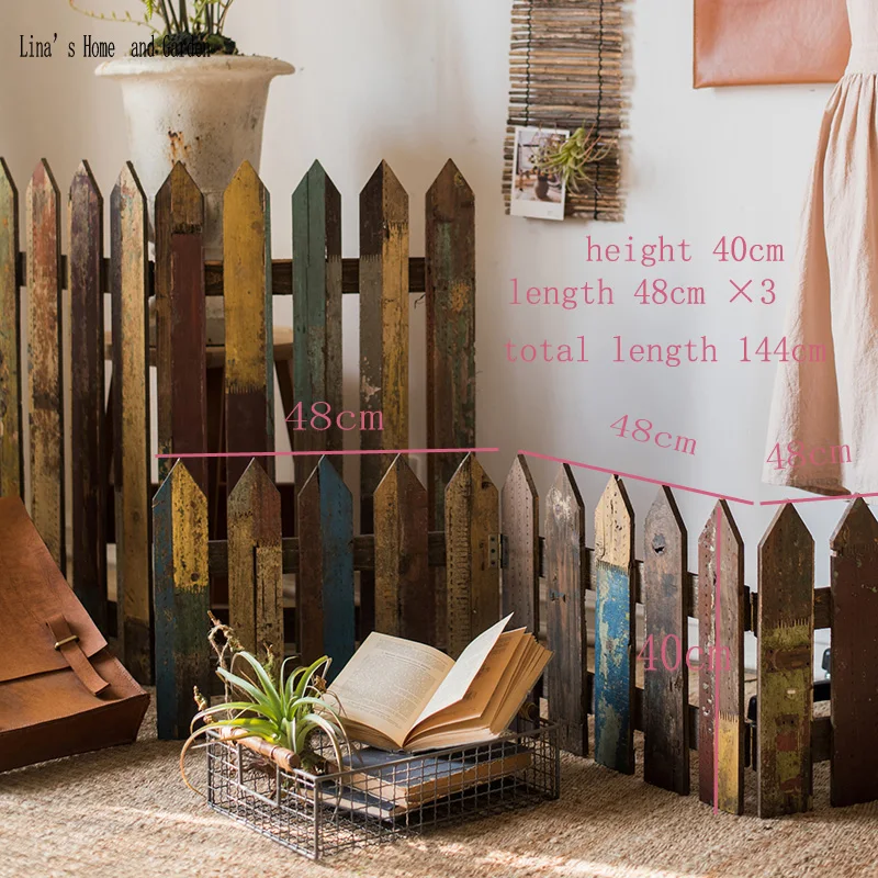 folding handmade vintage rustic weathered wooden fence (7)
