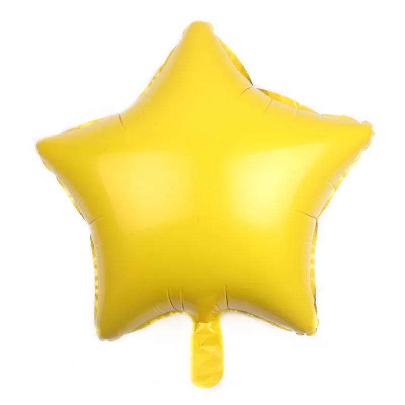 GOGO PAITY многоцветные 18-дюймовые "пятиконечная звезда" алюминиевый шар праздничные вечерние украшения раскладка клавиатуры воздушные шары - Цвет: Цвет: желтый